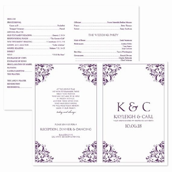 Wedding Program Template Free Download Inspirational Wedding Program Template Download Instantly by Karmakweddings