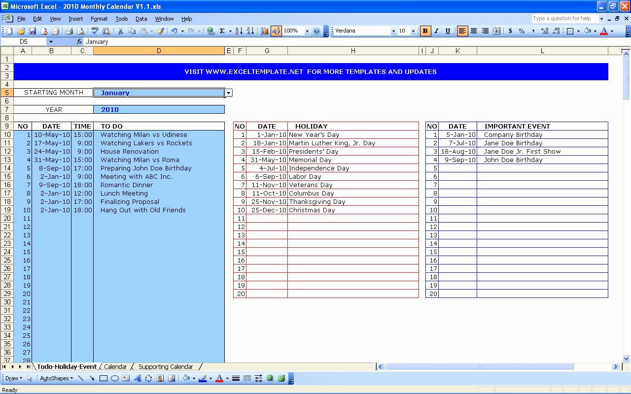 Wedding Project Plan Excel Fresh Monthly event Calendar