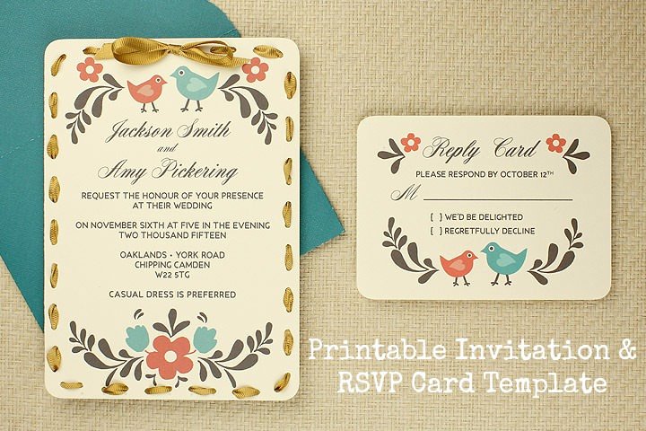 Wedding Rsvp Postcard Templates Awesome Diy Tutorial Free Printable Invitation and Rsvp Card