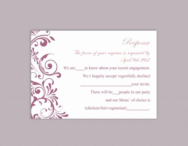 Wedding Rsvp Postcard Templates Best Of Diy Wedding Rsvp Template Editable Text Word File Download