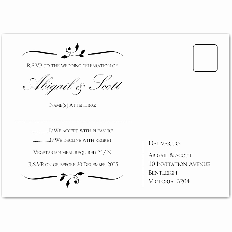 Wedding Rsvp Postcard Templates Elegant Bud Wedding Invitationsrsvp Calista