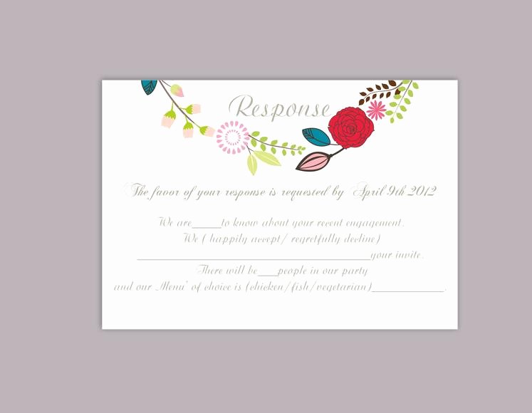Wedding Rsvp Postcard Templates Lovely Diy Wedding Rsvp Template Editable Word File Download Rsvp