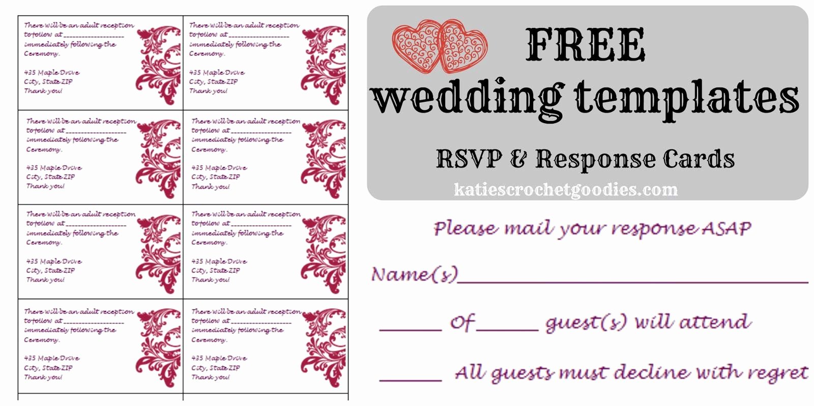 Wedding Rsvp Postcards Template Best Of Free Wedding Rsvp &amp; Response Card Template Templat