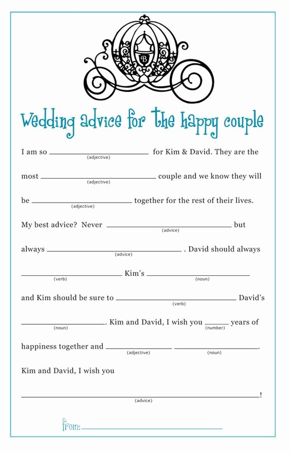 Wedding Shower Mad Lib Template Elegant Cinderella Princess Bridal Shower Wedding by