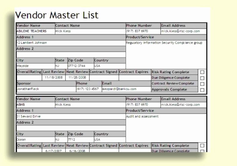 Wedding Vendor Contact List Template Beautiful Best S Of Vendor Inventory List Template Blank