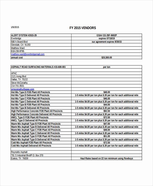 Wedding Vendor Contact List Template Fresh 8 Vendor List Templates Pdf Doc