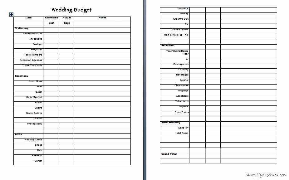 Wedding Vendor Contact List Template Inspirational Wedding Bud – Simplify the Chaos