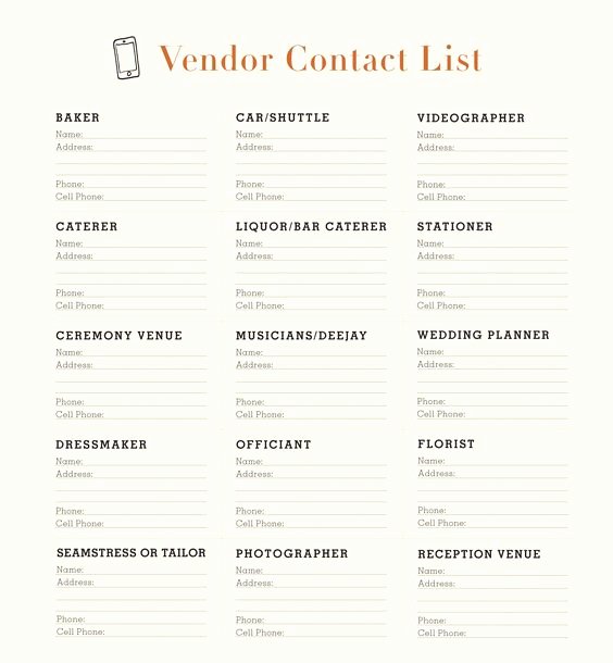 Wedding Vendor Contact List Template New Montana Wedding and Montana Wedding On Pinterest