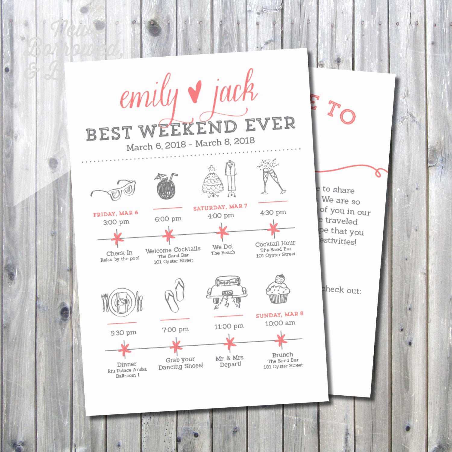 Wedding Weekend Itinerary Template Free Luxury Printable Destination Wedding Icon Itinerary with Wel E