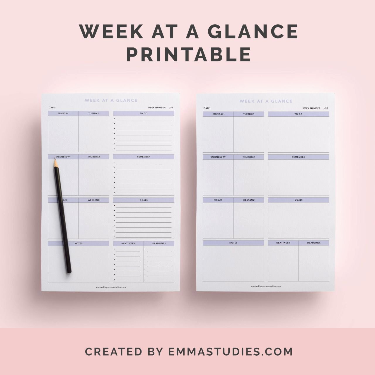 Week at A Glance Templates Best Of Week at A Glance Weekly Schedule Free Printable for