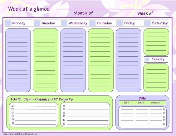 Week at A Glance Templates Luxury 29 Of to Do List Template Days the Week