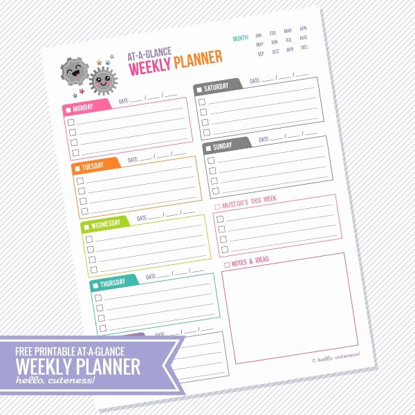 Week at A Glance Templates Luxury Best 25 at A Glance Planner Ideas On Pinterest