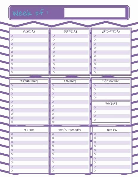 Week at A Glance Templates Luxury Week at A Glance organizing Ideas Pinterest