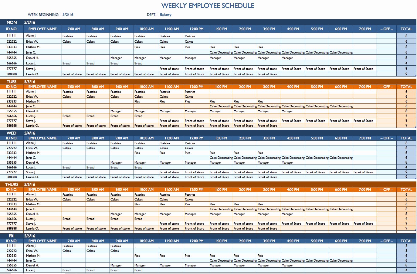 Week Schedule Template Excel Unique Free Weekly Schedule Templates for Excel Smartsheet