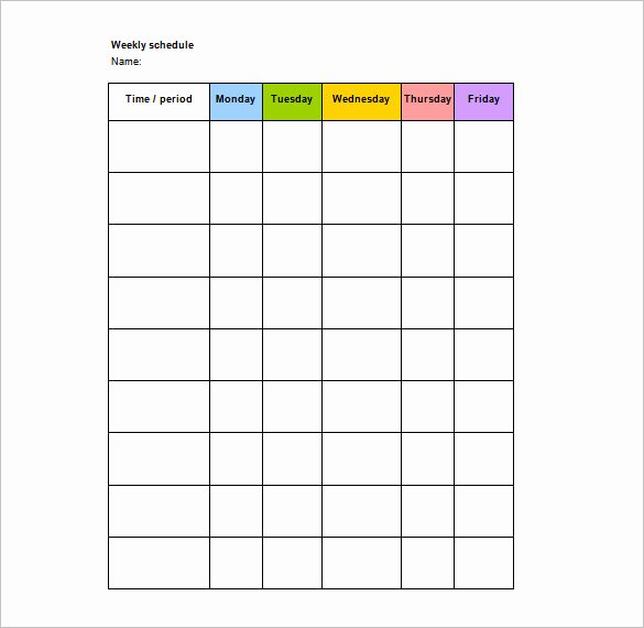 Week Schedule Template Word Awesome 4 Weekend Schedule Template Free Word Excel Pdf