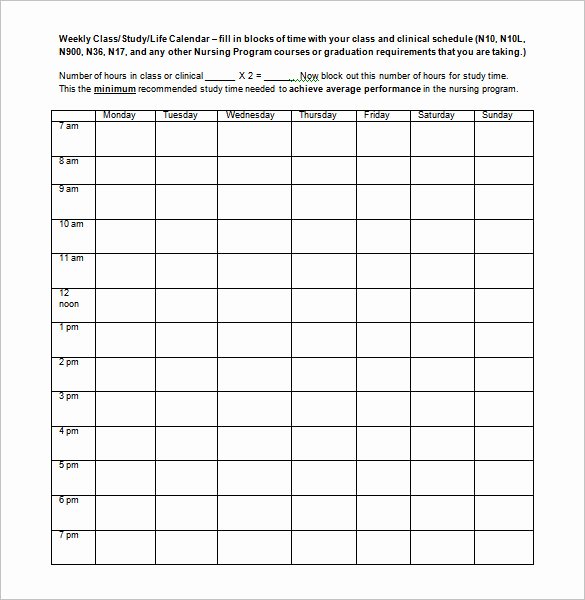 Week Schedule Template Word Beautiful Weekly School Schedule Template 9 Free Word Excel