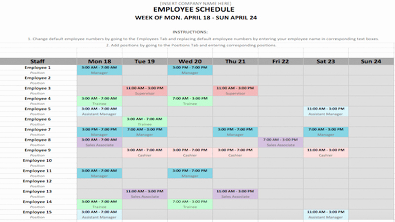 Week Schedule Template Word Inspirational Weekly Schedule Template In Word and Excel formats