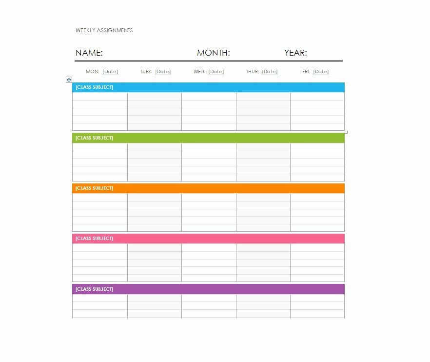 Week Schedule Template Word Unique 26 Blank Weekly Calendar Templates [pdf Excel Word]