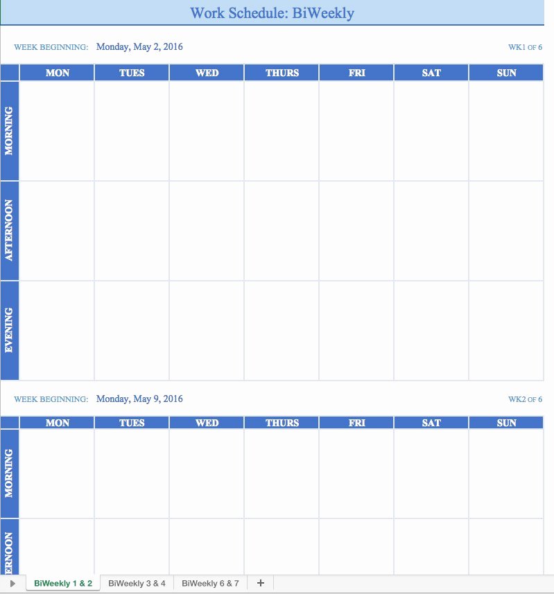 Week Schedule Template Word Unique Free Work Schedule Templates for Word and Excel