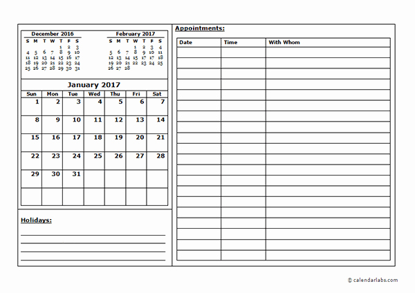 Weekly Calendar Template 2017 Fresh 2017 Blank Schedule Template Free Printable Templates