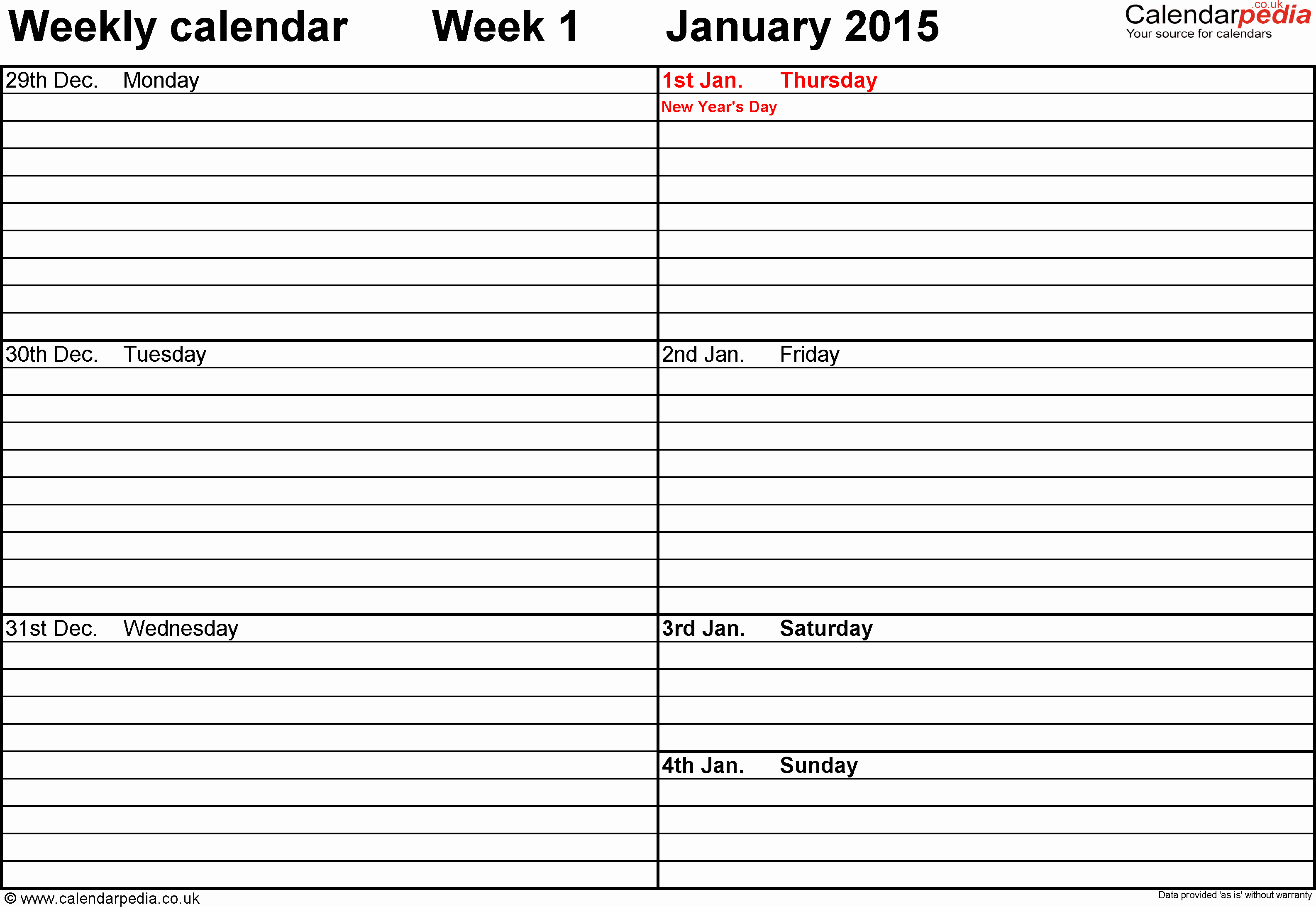 Weekly Calendar Template 2017 Lovely Weekly Calendar Template 2017
