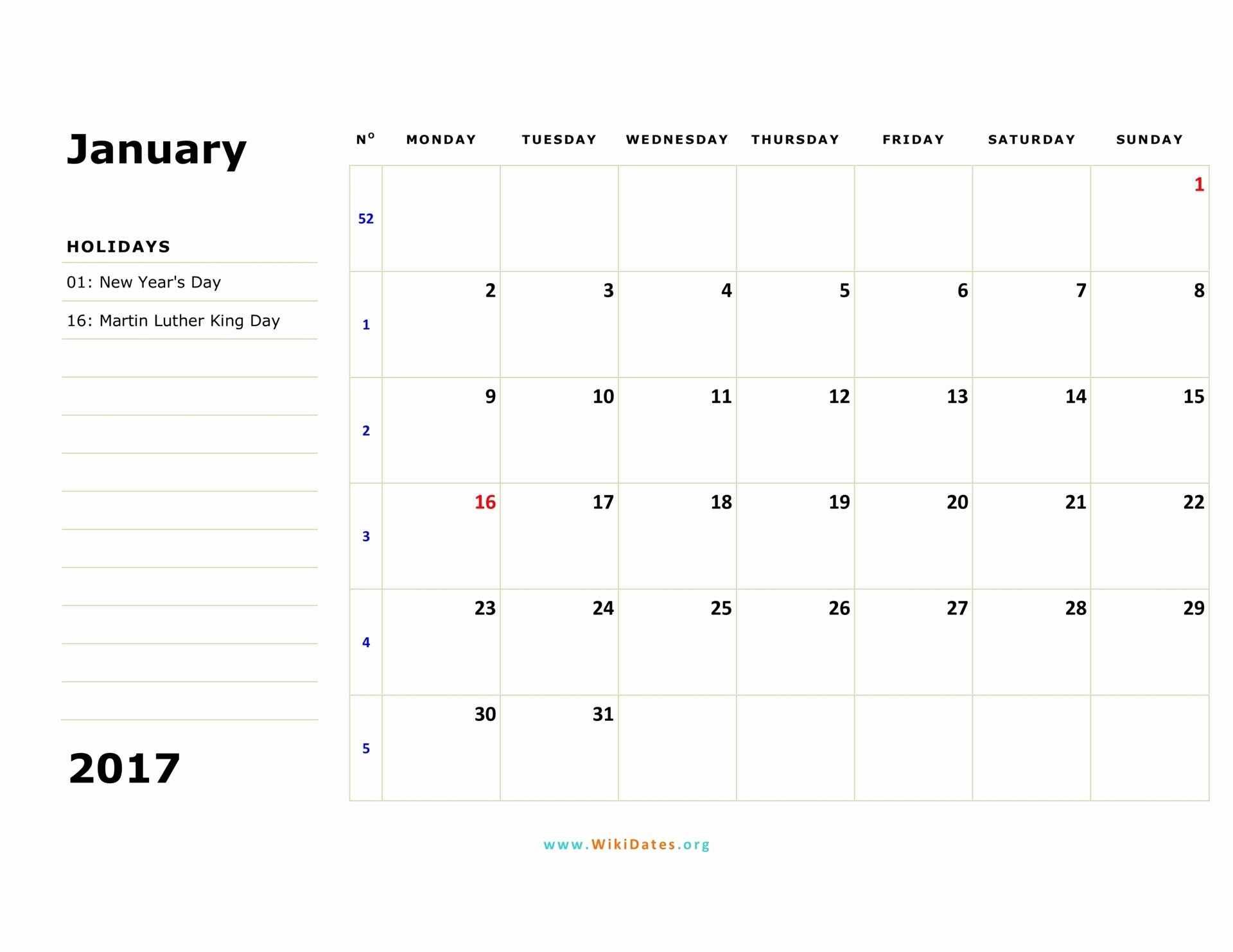 Weekly Calendar Template 2017 New 2017 Calendar