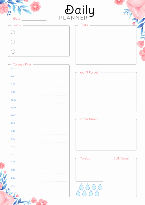 Weekly Hourly Planner Template Awesome Daily Planner Templates Printable Download Free Pdf