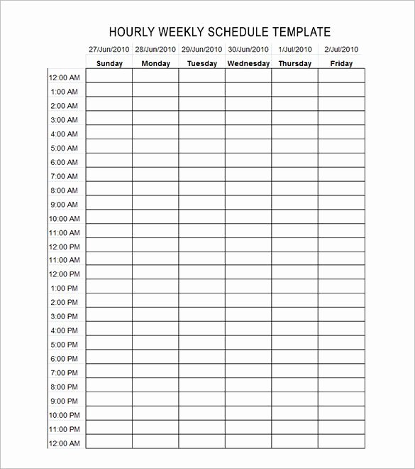 Weekly Hourly Planner Template Beautiful 24 Hours Schedule Template – 8 Free Word Excel Pdf