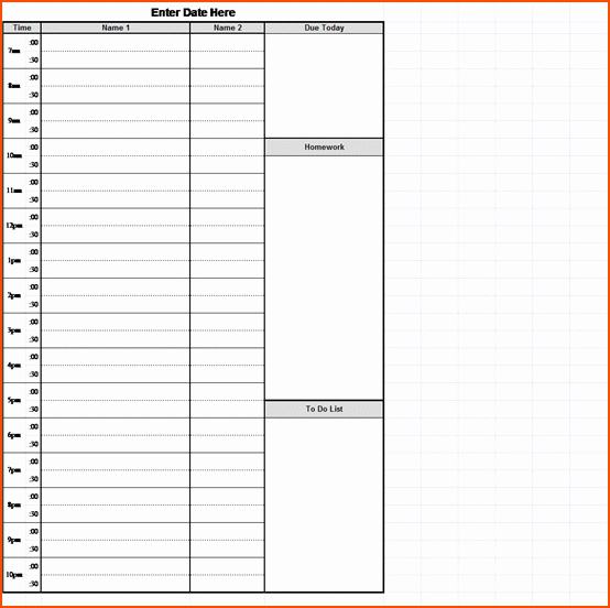 Weekly Hourly Planner Template New 4 Daily Hourly Schedule Bookletemplate