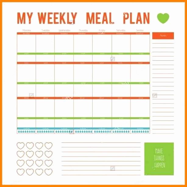 Weekly Meal Planner Template Word Awesome 12 Editable Menu Planner