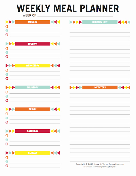Weekly Meal Planner Template Word Awesome Your Meal Planning Template 3 Meal Planners 1 for Kids
