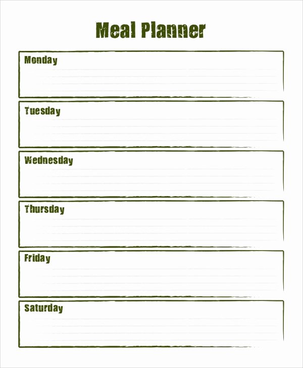 Weekly Meal Planner Template Word Beautiful Sample Meal Planning 7 Documents In Word Pdf