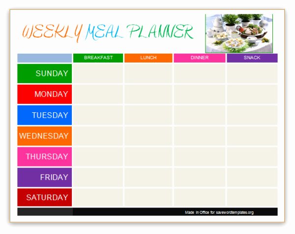 Weekly Meal Planner Template Word Lovely Pin Word Templates Daily Planner Templates