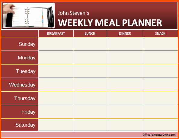 Weekly Meal Planner Template Word New 12 Daily Planner Template Word