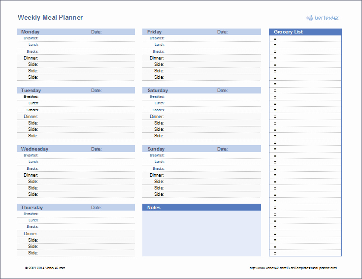 Weekly Meal Planner Template Word Unique Meal Plan Template Word Document What S so Trendy About