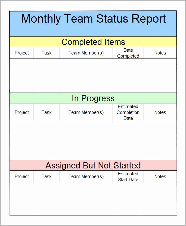 Weekly Project Status Report Template Excel Elegant Sample Status Report Template 7 Free Documents Download