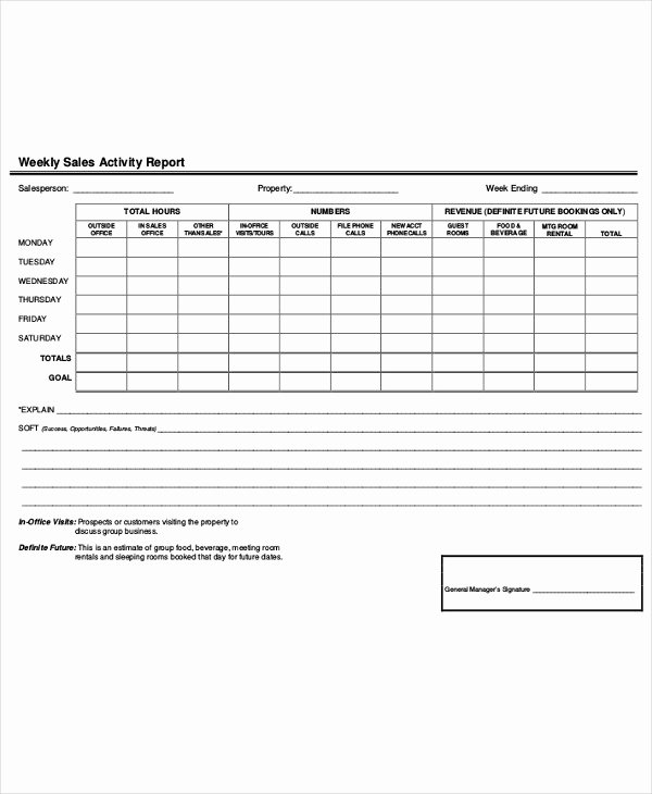 Weekly Sales Report Template Elegant 19 Sales Report Samples