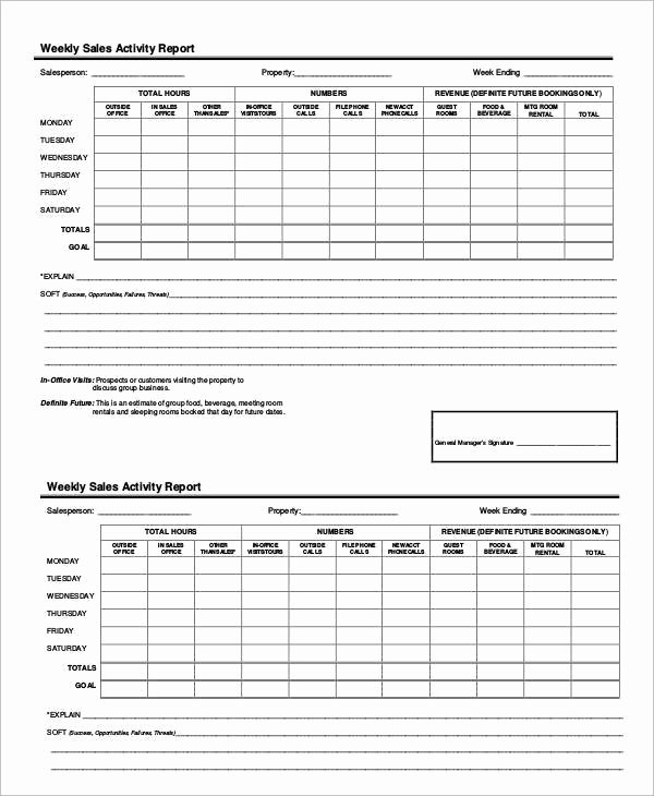 Weekly Sales Report Template Inspirational 4 Report Writing formats Pdf