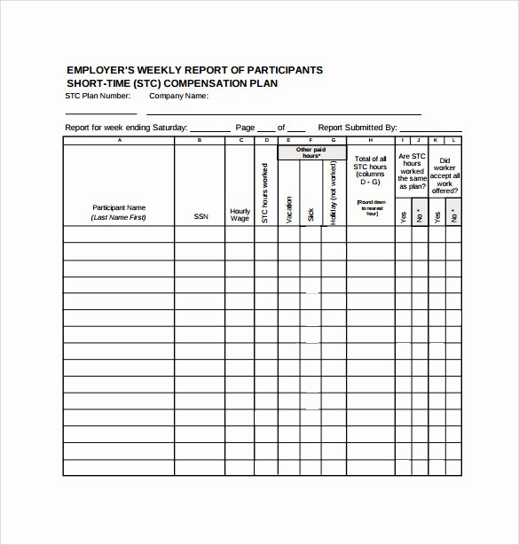 Weekly Sales Report Template New 26 Sample Weekly Report Templates Docs Pdf Word Pages