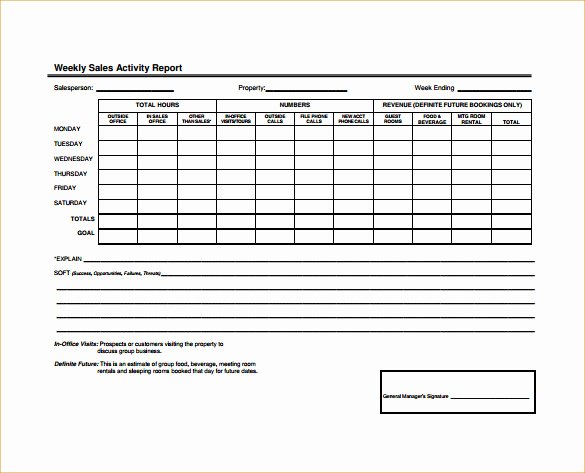 Weekly Sales Report Template New 27 Sales Activity Report Templates Word Excel Pdf