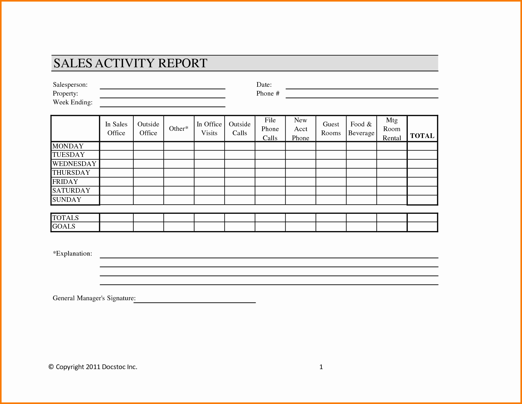 Weekly Sales Report Template Unique 29 Of Call Report Template Monthly