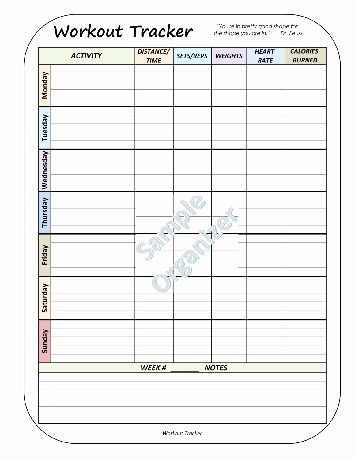 Weight Lifting Tracking Sheet Fresh Workout Tracker Fitness Routine Log Daily Exercise