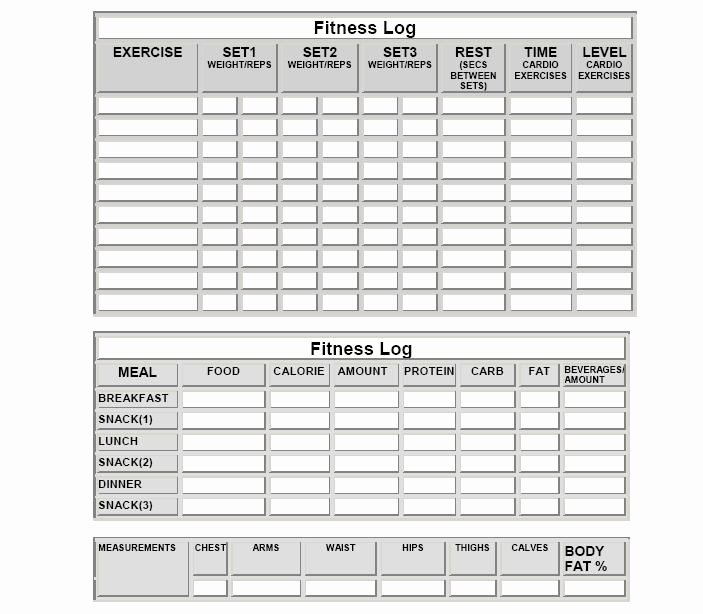 Weight Lifting Tracking Sheet Lovely Fitness Logs