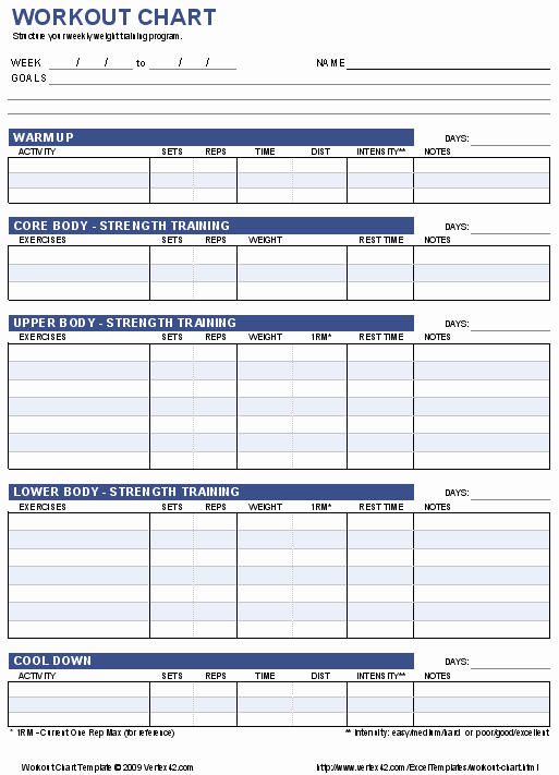 Weight Lifting Tracking Sheet Luxury Free Workout Chart Template Fitness