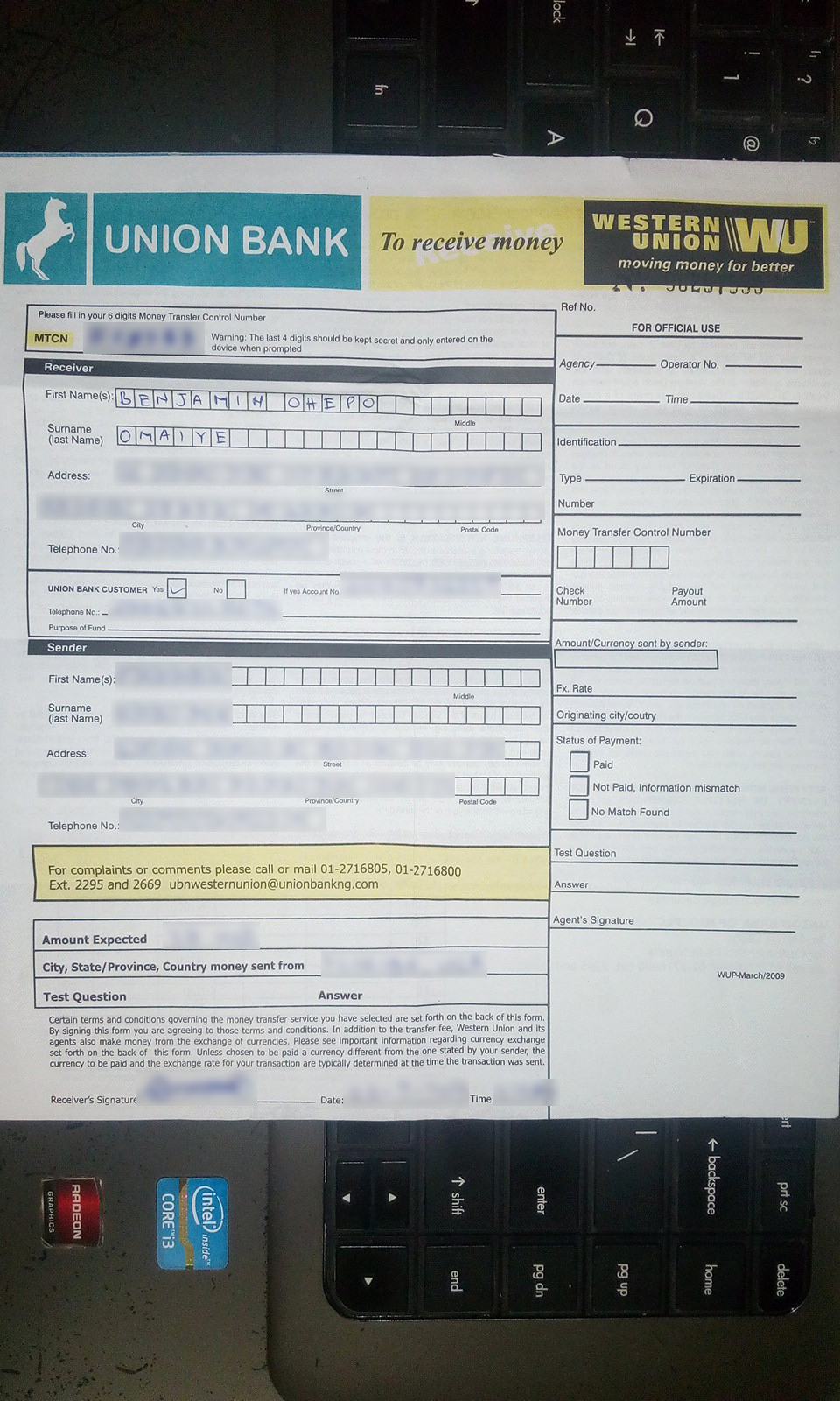 Western Union Fake Receipt Generator Inspirational Western Union form to Send Money Pdf Iwantings