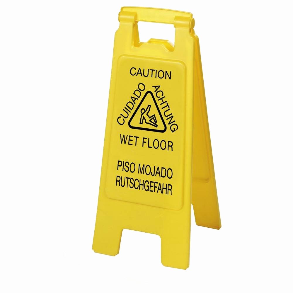 Wet Floor Signs Printable Awesome Carlisle English Spanish German Yellow Wet Floor Sign 6