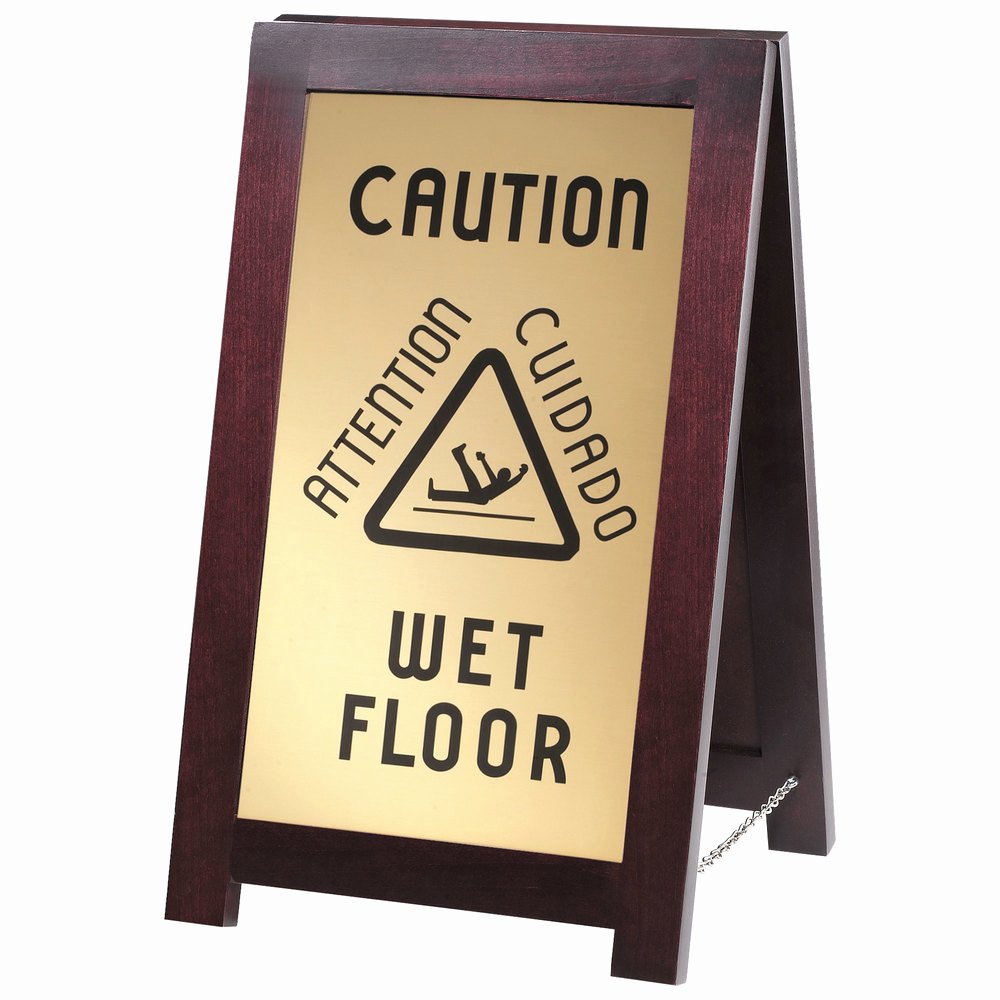 Wet Floor Signs Printable Beautiful Cal Mil 851 Wet 2 Sided Wooden Wet Floor Sign