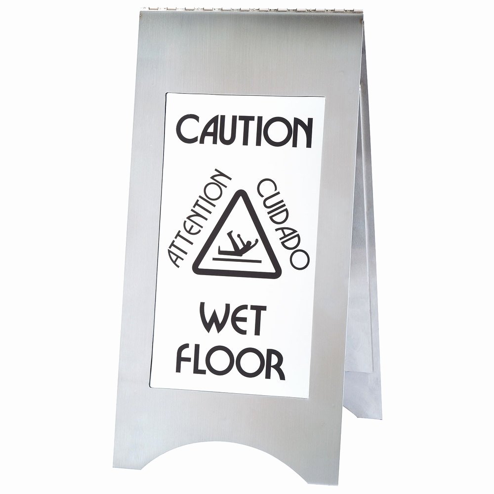 Wet Floor Signs Printable Inspirational Cal Mil 852 55 22&quot; 2 Sided Stainless Steel Wet Floor Sign