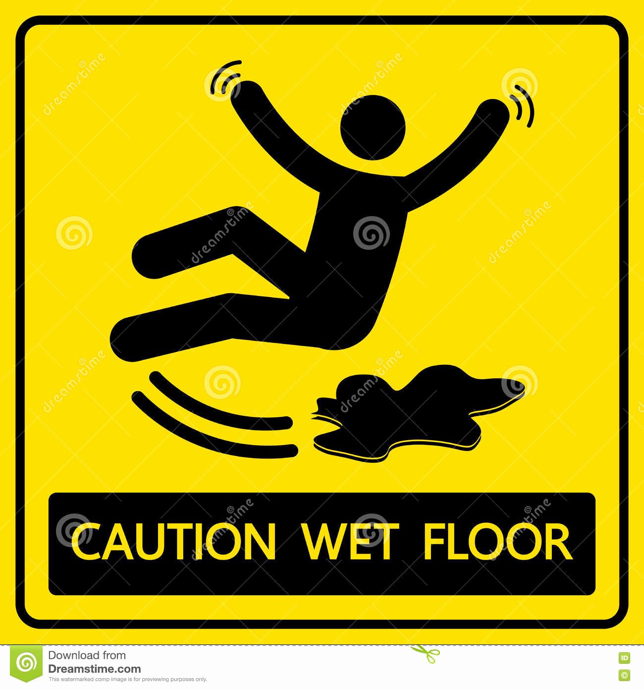 Wet Floor Signs Printable Inspirational Caution Wet Floor Sign and Symbol Stock Illustration