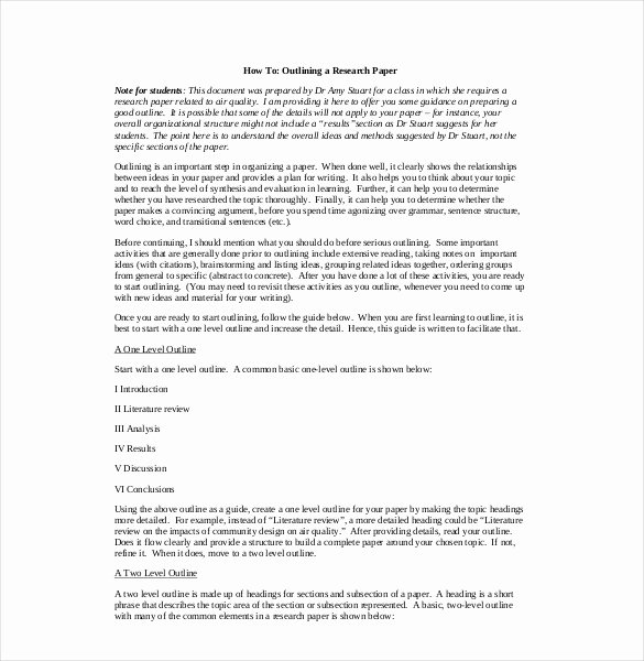 White Paper Outline Template Best Of Tentative Outline for Research Paper Example